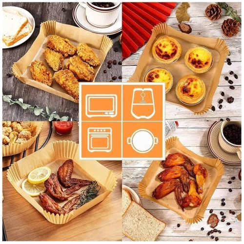 PAPIER DO PIECZENIA PAPIEROWE WKŁADKI DO FRYTKOWNICY POWIETRZNEJ 50SZT air fryer